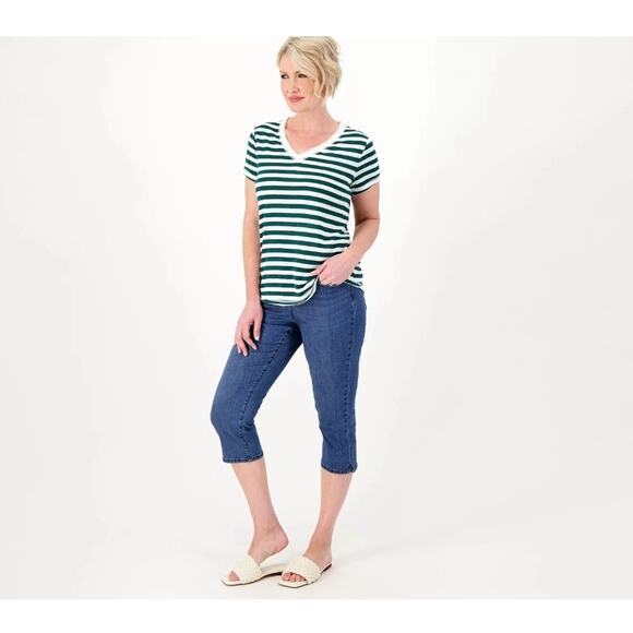 NYDJ Curves 360 Slim Straight Crop Side Slits Caliente | 28P NWT Athleisure - Picture 11 of 11